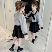 女童春秋装套装2024儿童女孩衣服洋气时髦童装秋款套裙两件套