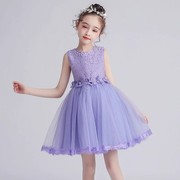 夏季儿童公主裙演出服中小童装礼服幼儿园表演服装女童裙背心