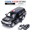 丰田酷路泽儿童玩具合金车模型1 32警车特警察公安声光回力车摆件