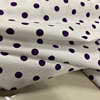 进口高支高密精梳棉布料白底紫色，波点光滑细腻衬衫连衣裙服装面料
