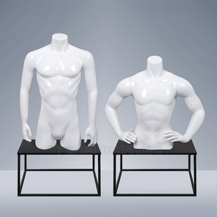 男半身服装模特道具，运动肌肉款展示架，内衣陈列人台