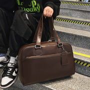 短途旅行包女大容量PU托特包韩版手提斜挎通勤休闲电脑单肩行李包