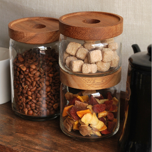 泰国进口chabatree 带盖玻璃密封罐家用咖啡豆零食干货储物罐防潮