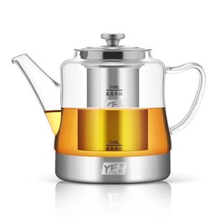 雅风电磁炉专用玻璃煮茶壶不锈钢，过滤大容量家用烧水壶黑茶煮茶器