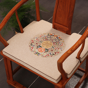 中式红木椅子坐垫太师椅，圈椅实木家具，官帽茶椅座垫乳胶沙发垫定制
