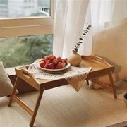 床上小桌子折叠餐桌楠竹，宿舍笔记本桌床桌托盘户外手野餐简易桌子