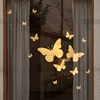 蝴蝶玻璃门贴纸圣诞新年个性，创意店面开业装饰品，双面自粘防水墙贴