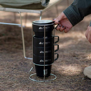 户外不锈钢套装防摔水野外便携式露营野餐茶杯杯子咖杯折叠啡野营