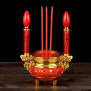 香炉电子一体供佛家用财神蜡烛蜡烛台LED礼香烛灯供奉佛香炉招财