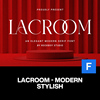 lacroom优雅现代简约时尚品牌，logo请柬杂志画册排版衬线英文字体