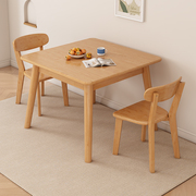 实木餐桌小方桌简约家用饭桌洽谈桌北欧小户型，木桌子正方形八仙桌