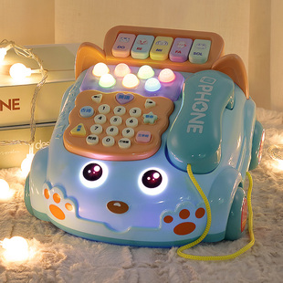 婴儿童玩具仿真电话机座机，幼男宝宝音乐手机益智早教1一岁2小女孩