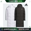 韩国直邮adidas新商品(新商品)三线，长款填充羽绒服大衣黑色白色