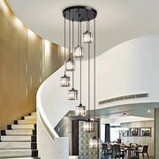 北欧餐厅吊灯现代简约创意，设计师楼梯灯复式高层，店铺商用艺术灯