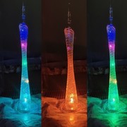 上海东方明珠模型东方明珠塔纪念品世界建筑模型摆件创意礼物亮灯