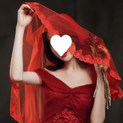 头纱新娘 高级 2023款红色结婚纱礼服中式短款蕾丝旅拍照