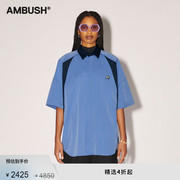 AMBUSH男女同款浅蓝色细节宽松设计蝙蝠袖衬衫
