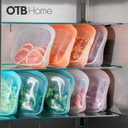 OTB铂金硅胶保鲜袋密封食品级冰箱冷冻收纳袋厨房储物袋矽膠家用