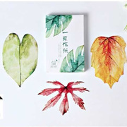 一叶信纸异型树叶型图案明信片，文艺小清新创意贺卡diy形状小卡片