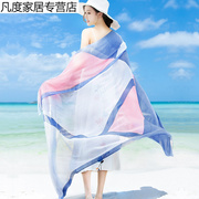 青海旅游防晒丝巾围巾，女超大纱巾夏季薄款外搭披肩沙滩巾海边沙漠