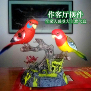 笼子电子鸟小鸟声控玩具鸟仿真会飞会说话的鹦鹉儿童玩具鸟笼带鸟