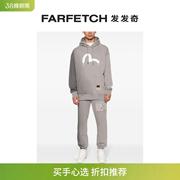 EVISU男士标语印花棉运动裤FARFETCH发发奇