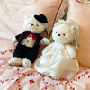 压床娃娃一对结婚高档婚纱小熊毛绒玩具陪嫁泰迪熊礼物送新娘