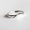 免费刻字s925纯银磨砂可转动设计师款情侣，对戒指环男女旋转戒指