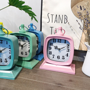 多色可选简约北欧风格静音床头钟表创意个性台钟桌面美式座钟