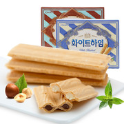 韩国进口克丽安crown奶油巧克力榛子威化瓦夫饼干休闲零食47g/盒