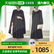 日本直邮RUIRUE BOUTIQUE 斗篷夹克和褶裥连衣裙式套装（黑色
