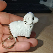 山羊12生肖动物小羊LED发声发光钥匙扣挂件 绵羊包包手机配饰