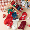 圣诞袜女士盒装羊毛袜中筒日系，小鹿袜子女，秋冬款礼盒袜