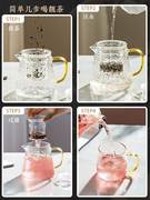 水果茶壶套装家用煮茶炉养生花，茶壶玻璃小茶杯英式下午茶茶具套装