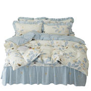 rb0w韩式全棉纯棉四件套床裙款床罩4件套床上用床单被套新