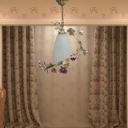 欧式铁艺玫瑰花长玻璃吊灯适用空间，卧室阳台玄关，过道楼梯口儿童房