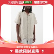 香港直邮marane男士亚麻短袖衬衫