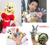 腹语玩偶男孩动物软胶手偶玩具女孩娃娃亲子，游戏讲故事手指套