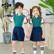 中小学生夏季运动校服套装幼儿园园服儿童学院风班服定制教师服