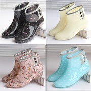 雨鞋2017春季女式防滑水，鞋果冻中筒雨靴，胶鞋套鞋水晶女靴。