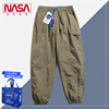 NASA联名高级感工装裤束脚潮牌长裤男生情侣运动嘻哈休闲裤子卫裤