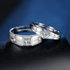 925银色时尚个性男女，对戒心形银饰品指环，爱心形情侣戒指告白