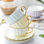高档描金装英式红茶杯欧式陶瓷咖啡杯碟下午茶办公送礼