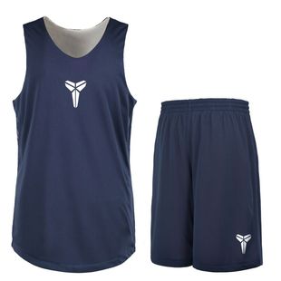科比篮球服套装男夏季双面穿篮球衣比赛训练队服，透气定制diy印号