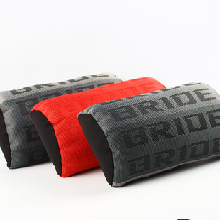 jdm改装汽车赛车座椅材料，头枕护颈枕枕头，创意个性可拆卸bride