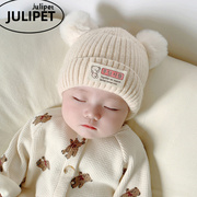日本婴儿帽子秋冬季可爱超萌新生婴幼儿男女，宝宝毛线帽初生针织帽