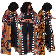 春季女装风衣非洲民族风女士外套长款印花African clothing