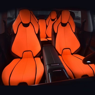 法拉利同款汽车坐垫红色黄色橘色座垫布艺防滑透气四季通用小车垫