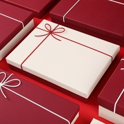 酒红色礼盒空盒，简约创意围巾包装盒睡衣家居服，礼物盒新年商务礼盒