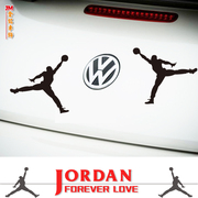 雕刻型汽车3M反光贴纸 乔丹 扣篮 NBA 体育 个性改装车贴